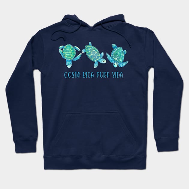 Costa Rica Sea Turtles Hoodie by tropicalteesshop